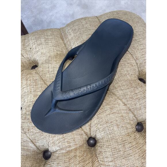 Archies Flip Flop Men Sz 11 Black Thong Orthotic Arch Amputee LEFT SHOE ONLY - 1 - Picture 1 of 9